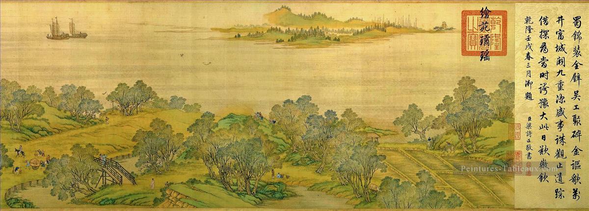 Zhang zeduan Qingming Riverside Seene partie 7 traditionnelle chinoise Peintures à l'huile